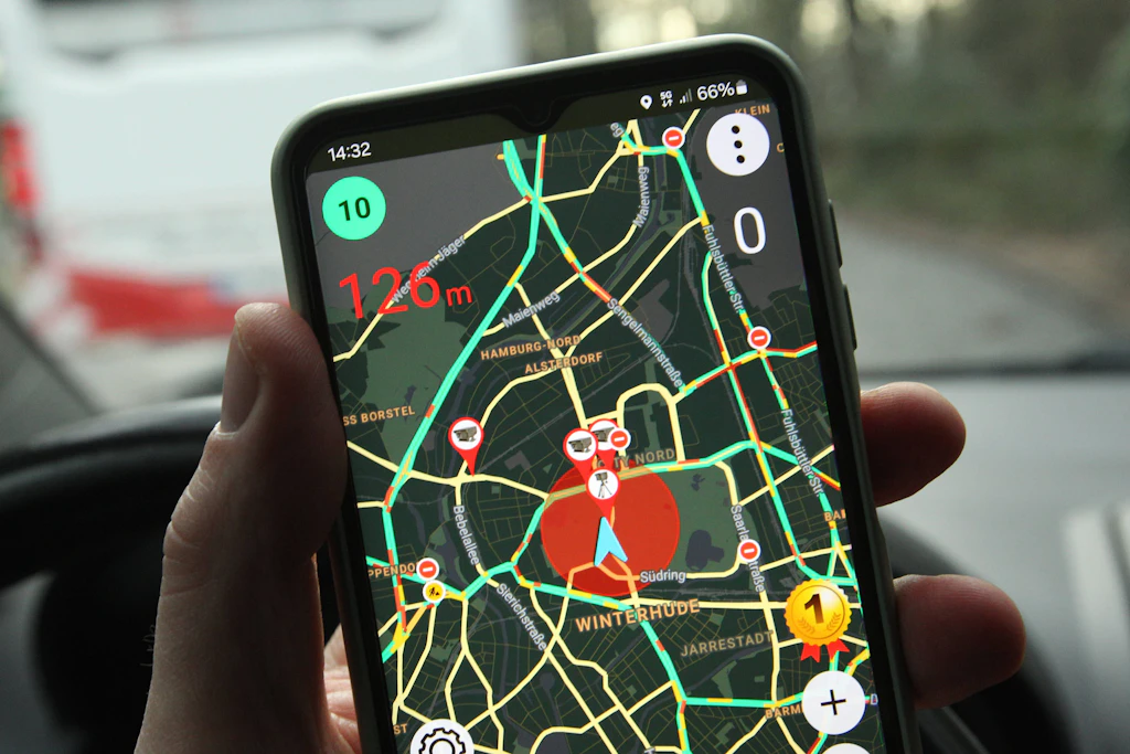 Die Blitzer-App auf dem Smartphone während der Fahrt nicht genutzt werden.