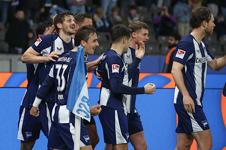 Herthas Profis jubelte zu früh. Am Ende stand es nur 1:1 gegen den VfL Bochum.
