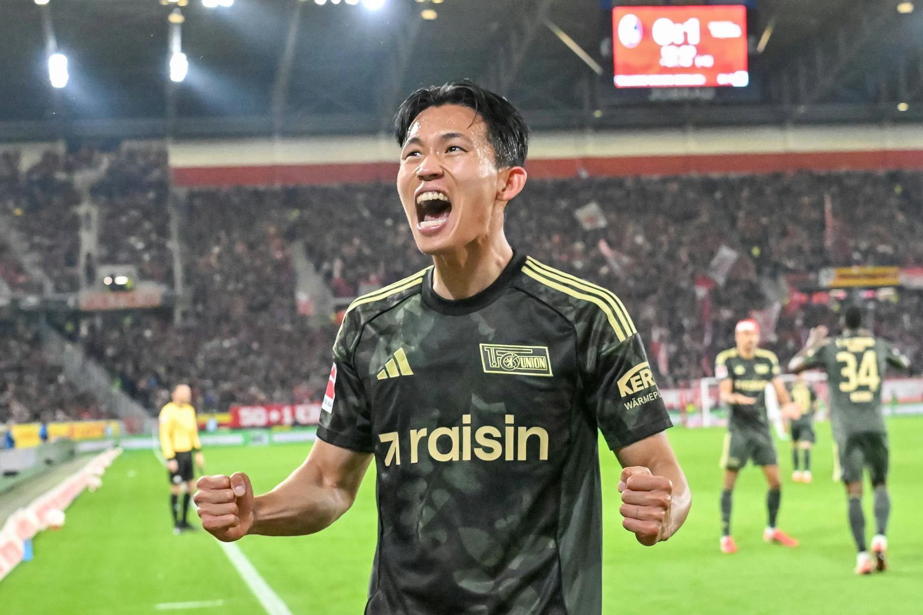Endlich! Joker Woo-Yeong Jeong erlöst den 1. FC Union Berlin mit seinem Tor beim SC Freiburg