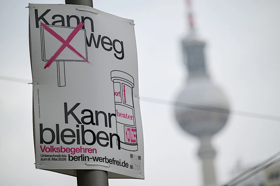 „Berlin werbefrei“: 174.000 gültige Stimmen sind nötig, damit das Volksbegehren umgesetzt wird.