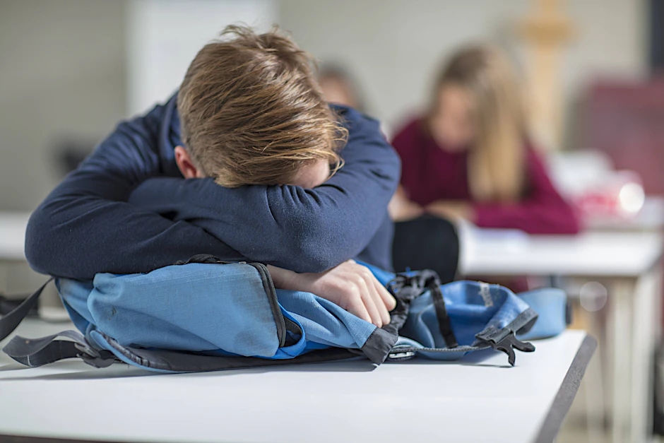Ein Teenager schläft im Unterricht. (Symbolbild)