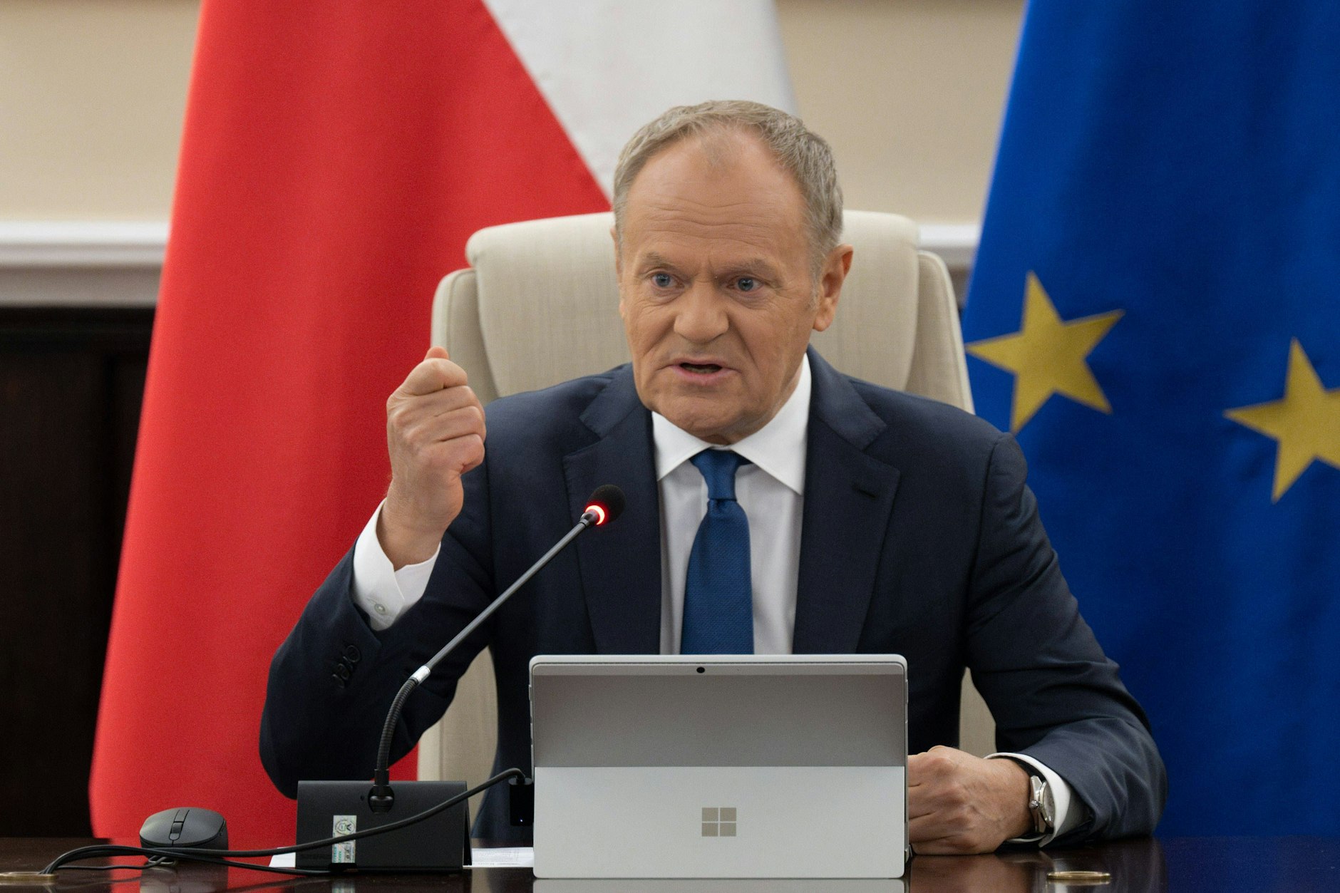 Der polnische Premierminister Donald Tusk wart vor einem möglichen Austritt Polens aus der Europäischen Union.