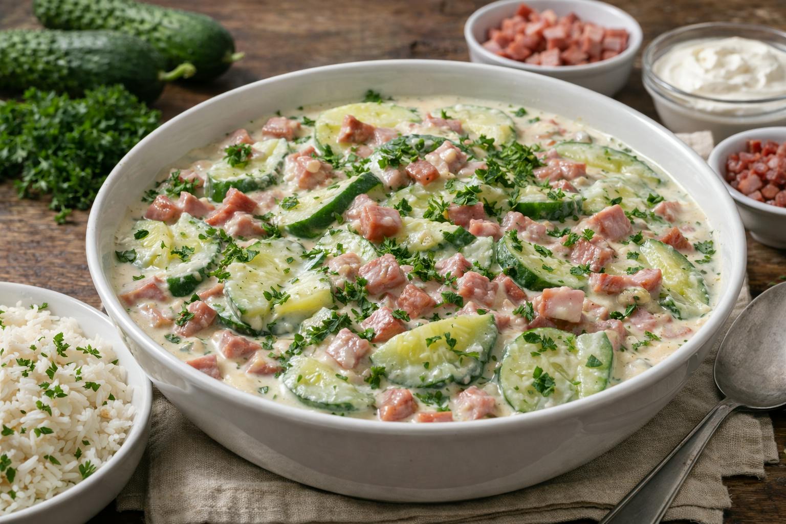 Schinkengurken sind eine besondere Variante der Schmorgurken. Probieren Sie heute mal das Rezept, das wir in einem Kochbuch aus der DDR entdeckt haben!