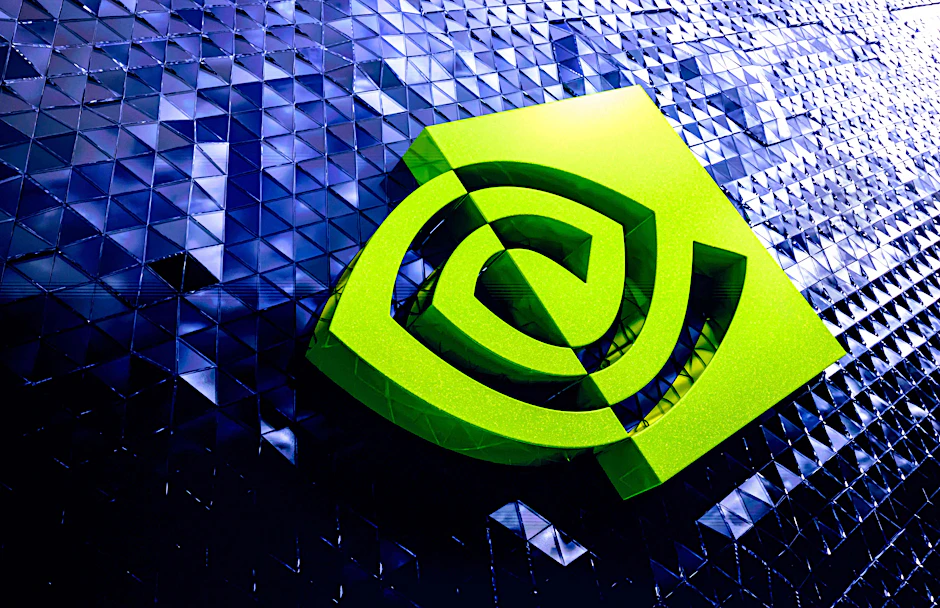 Das Nvidia-Logo bei der jährlichen KI-Konferenz GTC in San Jose, Kalifornien.