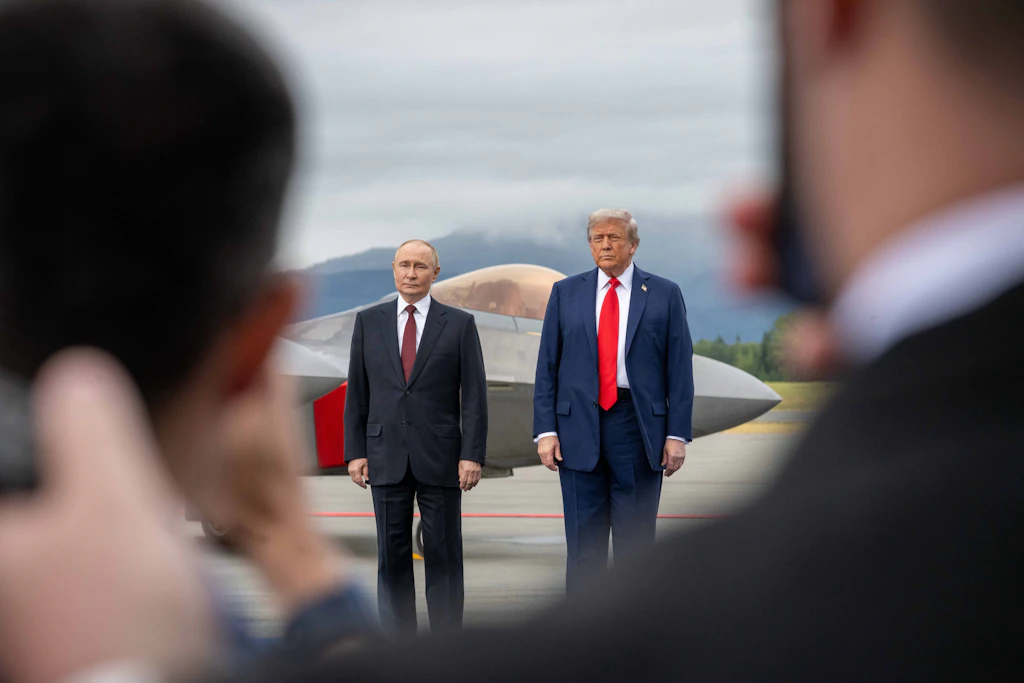 US-Präsident Donald Trump und der russische Präsident Wladimir Putin bei ihrem Treffen in Alaska 2025.