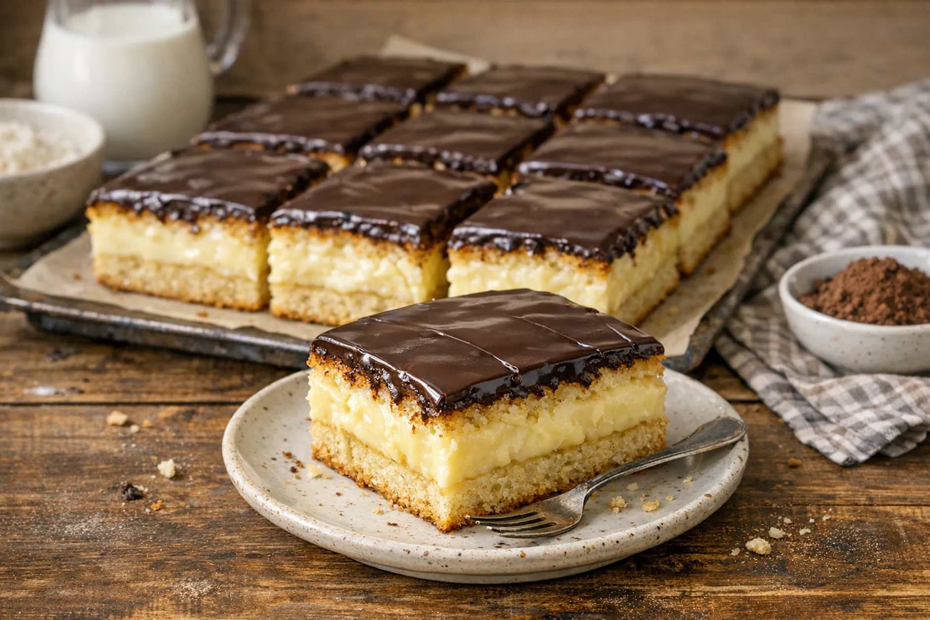 Rezept für Omas DDR-Puddingkuchen mit Schokoguss: Günstig und lecker!