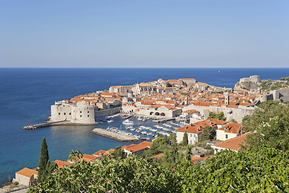 Blick auf die Altstadt von Dubrovnik an der Adriaküste. Die Region ist momentan von starken Stürmen und Unwettern betroffen.