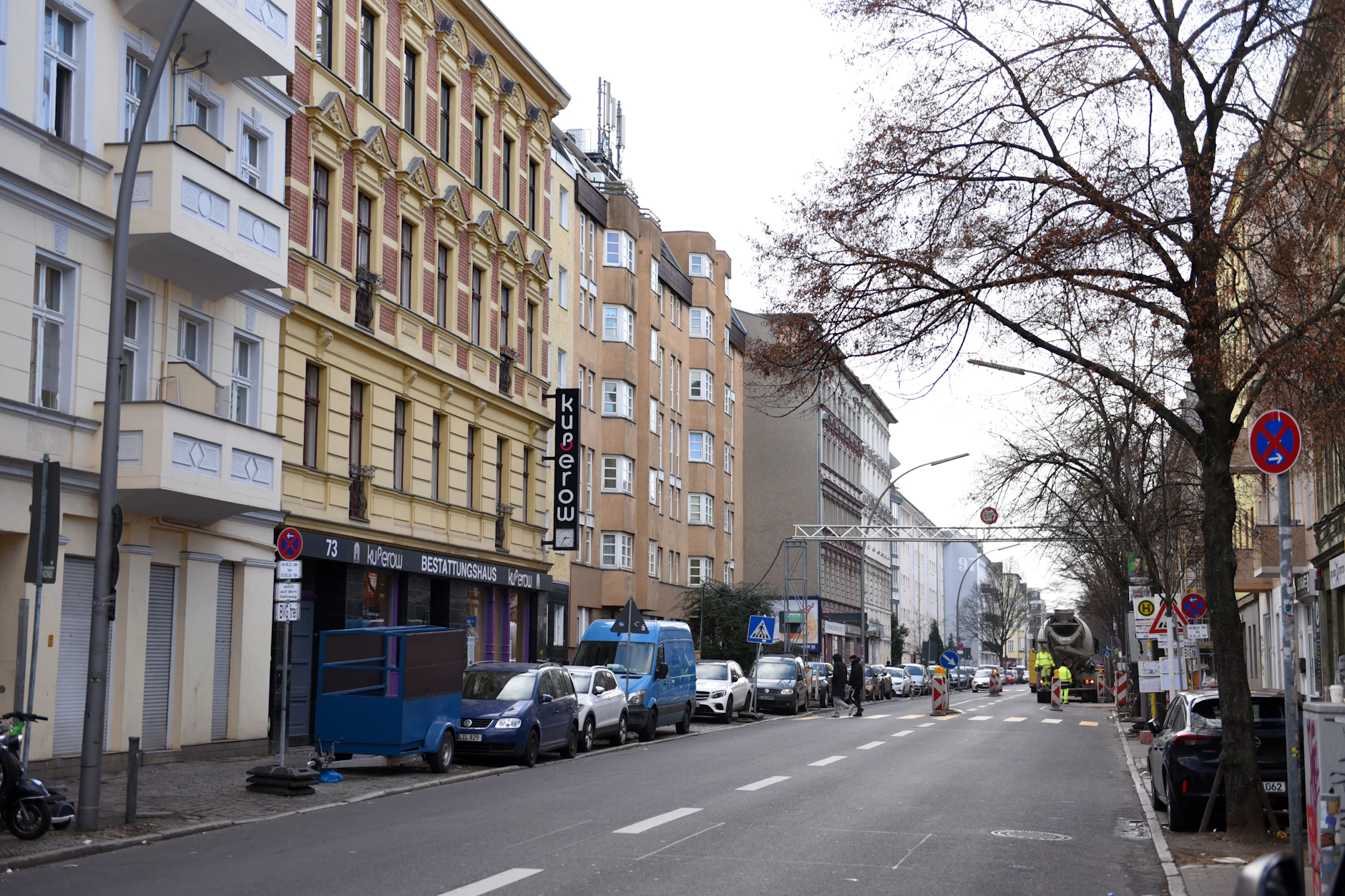 Blick auf die Silbersteinstraße, Deutschlands größten Feinstaub-Sünder