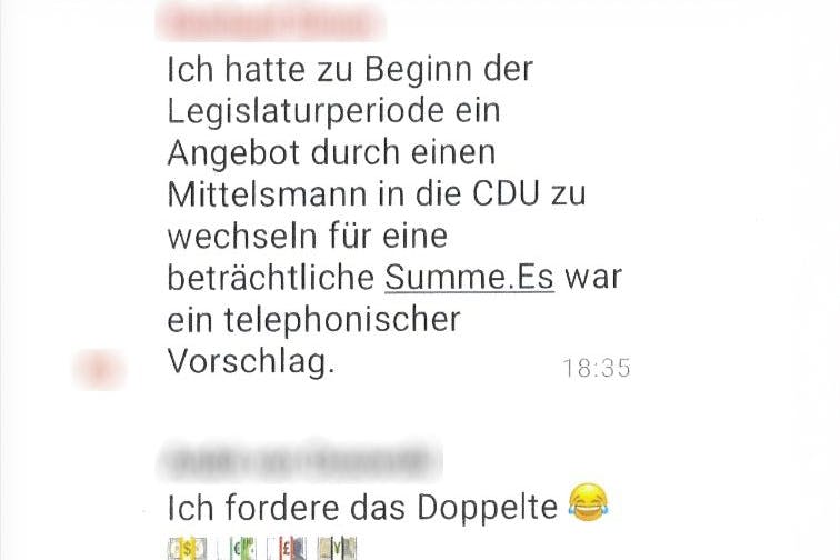 Auszug aus dem Protokoll