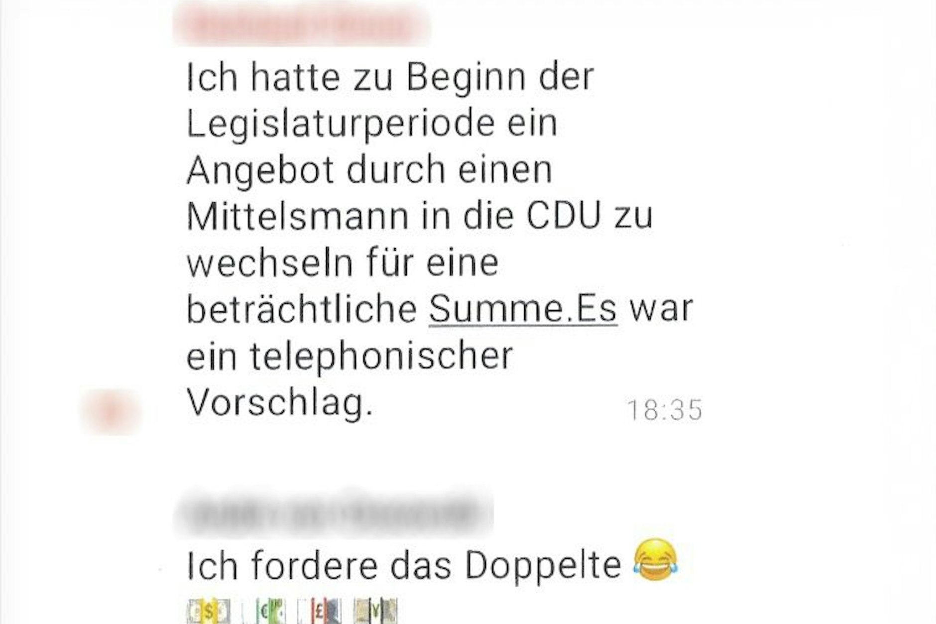 Auszug aus dem Protokoll