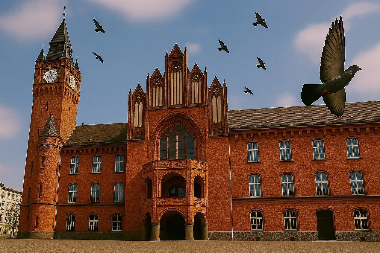 Tauben am Rathaus Köpenick sorgen aktuell für Aufregung beim Bezirksamt-