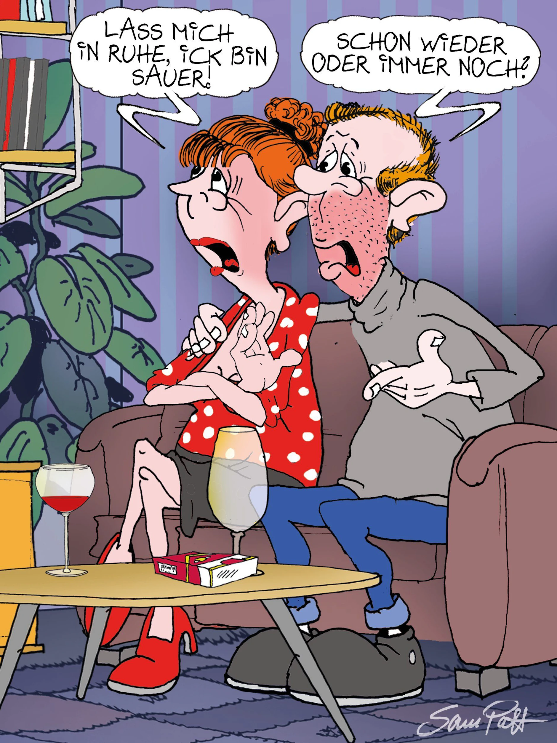 Der Cartoon des Tages kommt jeden Tag von unserem Zeichner Sam Paff aus Berlin. 