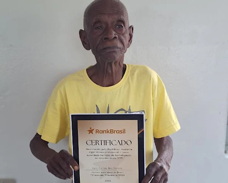Luiz Carlos dos Santos wurde nun offiziell bestätigt, der älteste Mensch der Welt zu sein.