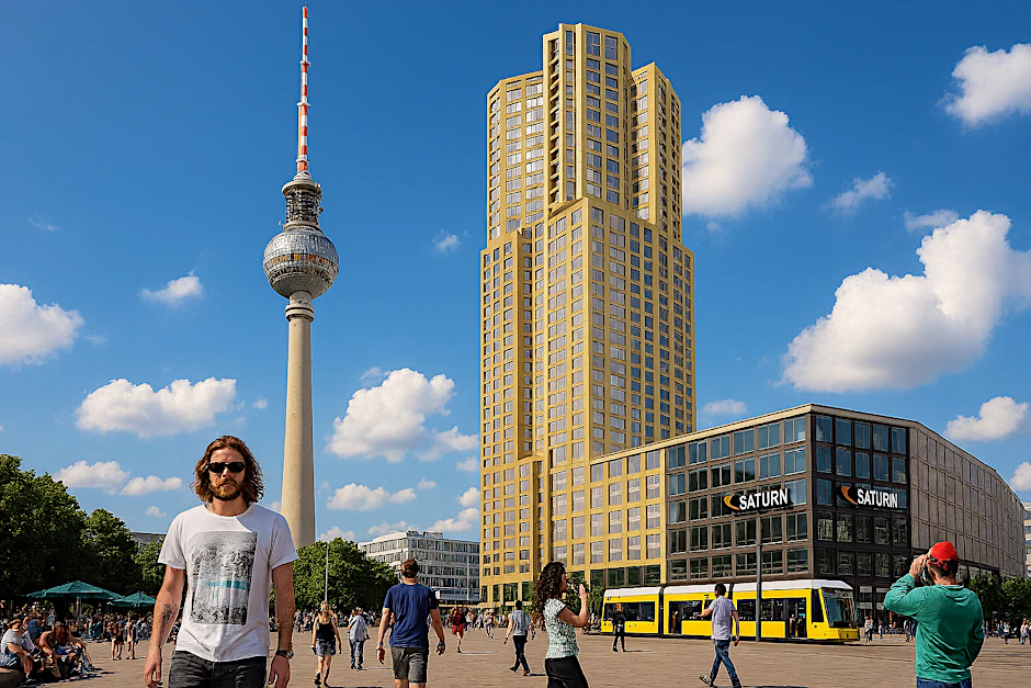 Der Hines-Turm soll nun am Alexanderplatz gebaut werden. Der nächste Wolkenkratzer, der dem Berliner Fernsehturm im Weg stehen könnte (Symbolbild).
