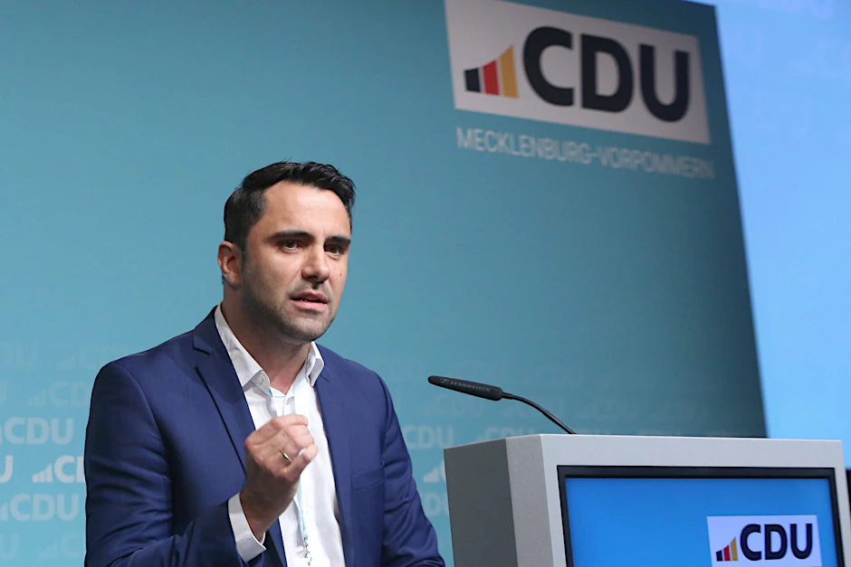 Daniel Peters ist Vorsitzender der CDU in Mecklenburg-Vorpommern, führt dort auch die Landtagsfraktion. 