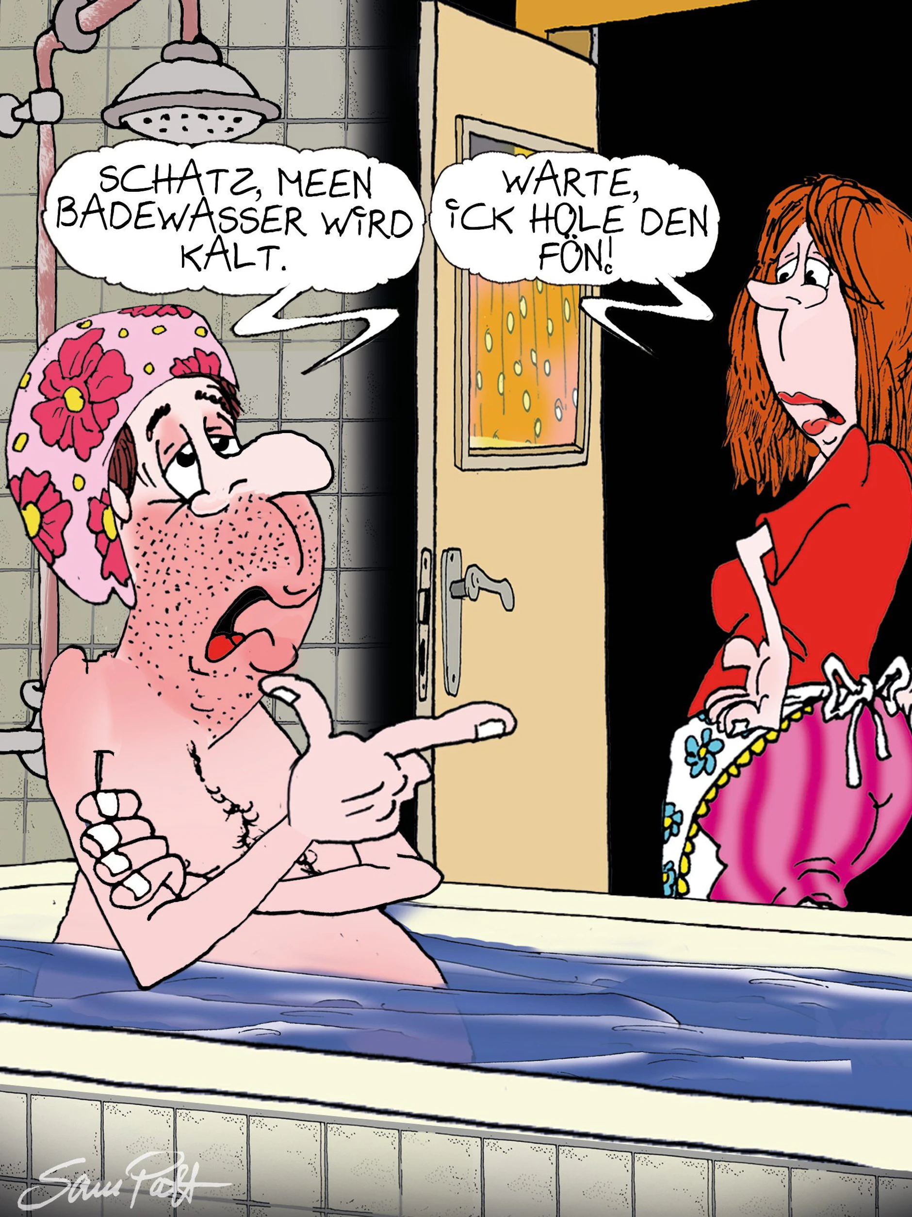 Der Cartoon des Tages kommt jeden Tag aus der Werkstatt unseres Zeichners Sam Paff aus Berlin.