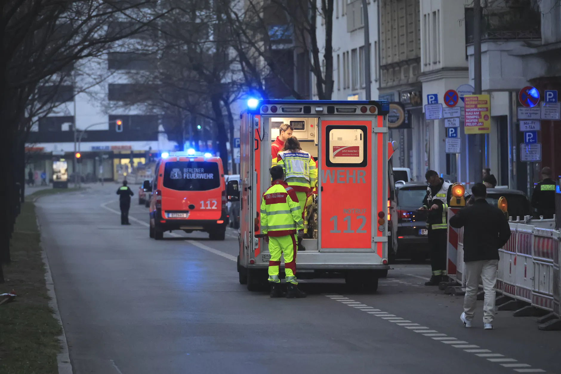 Schüsse in Berlin-Wilmersdorf: Mann vor Massagesalon schwer verletzt