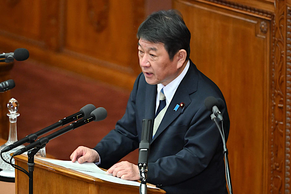 Der japanische Außenminister Toshimitsu Motegi