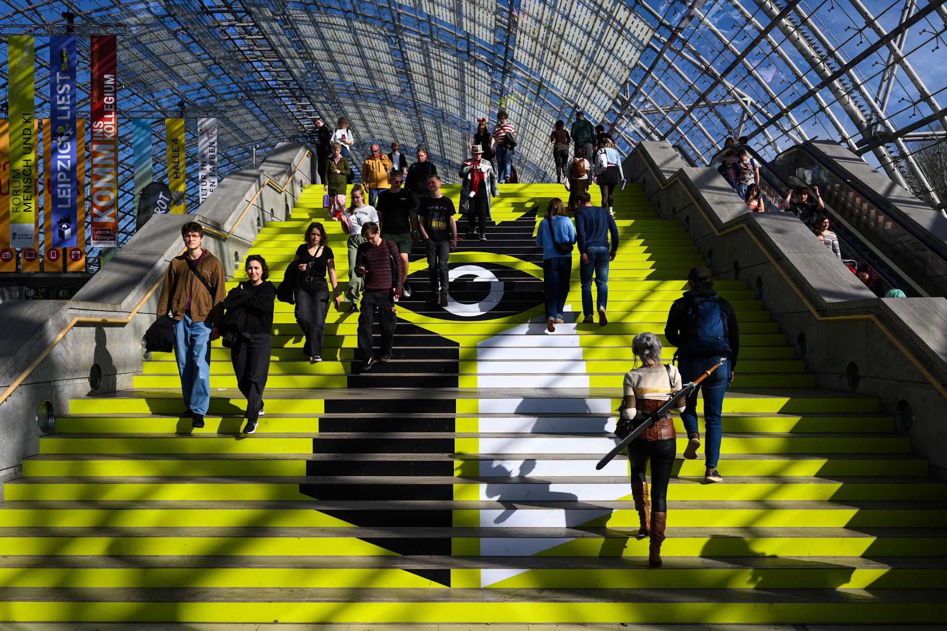 Die Leipziger Buchmesse hat in diesem Jahr zieht mehr als 300.000 Menschen angezogen.