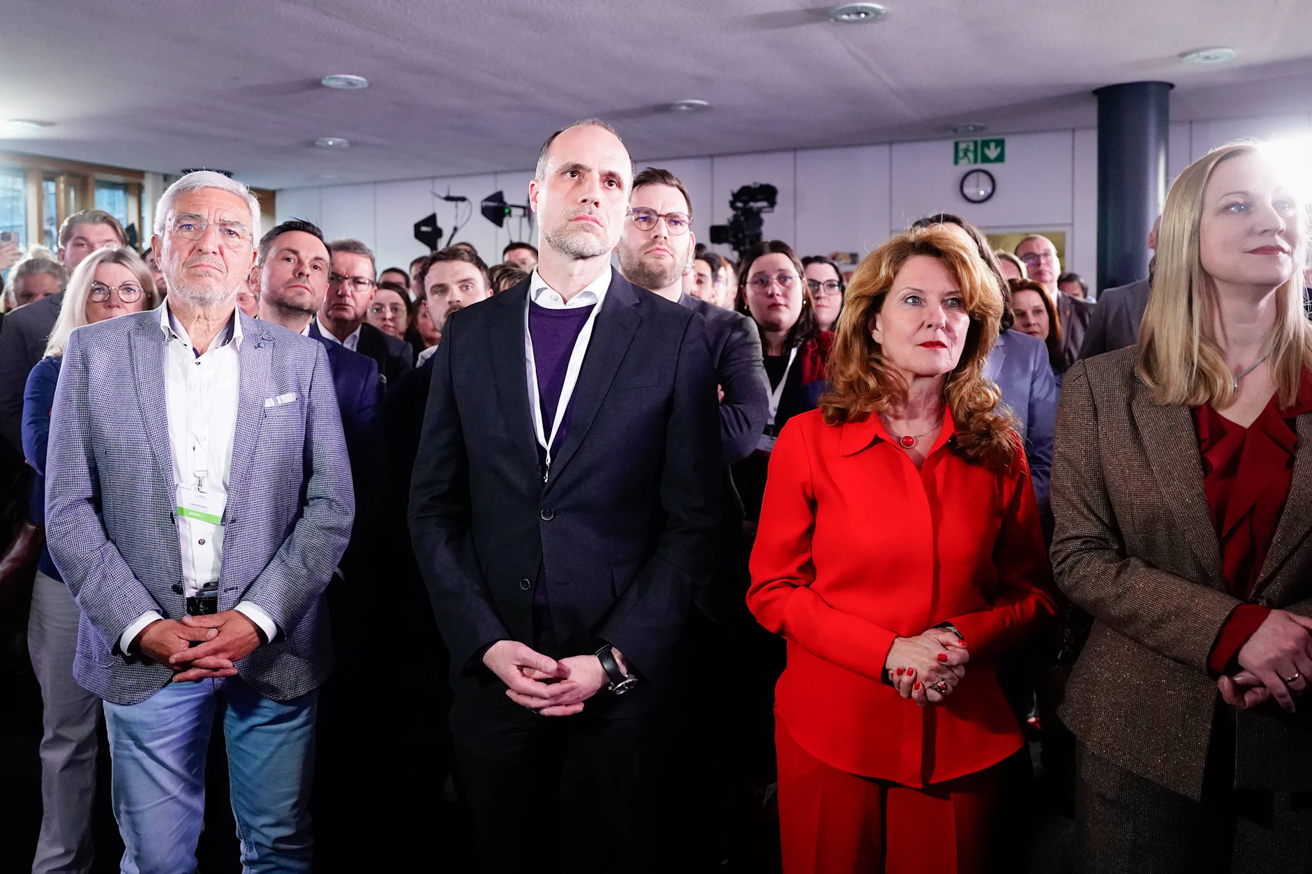 SPD-Wahlparty Reaktionen nach den ersten Hochrechnungen