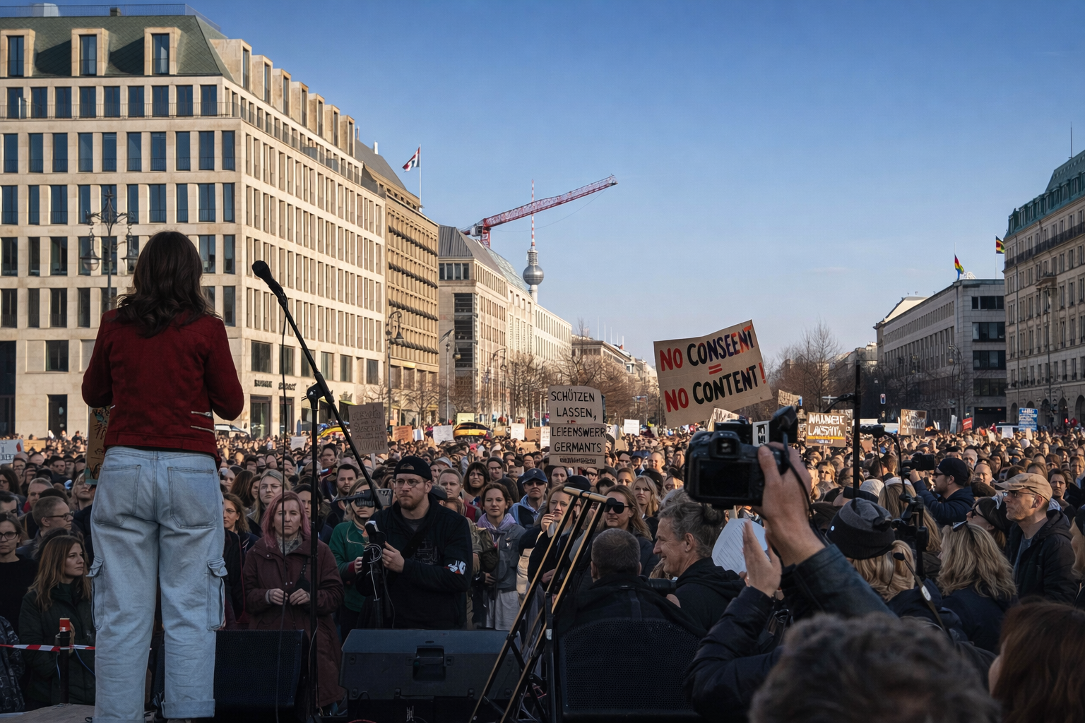 „Collien hat es jetzt öffentlich gemacht. Aber es ist kein Einzelfall“: Tausende protestieren gegen Missbrauch