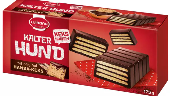 Kekshersteller Wikana aus Sachsen-Anhalt bietet Kalten Hund heute auch als Keks-Schoko-Riegel an.