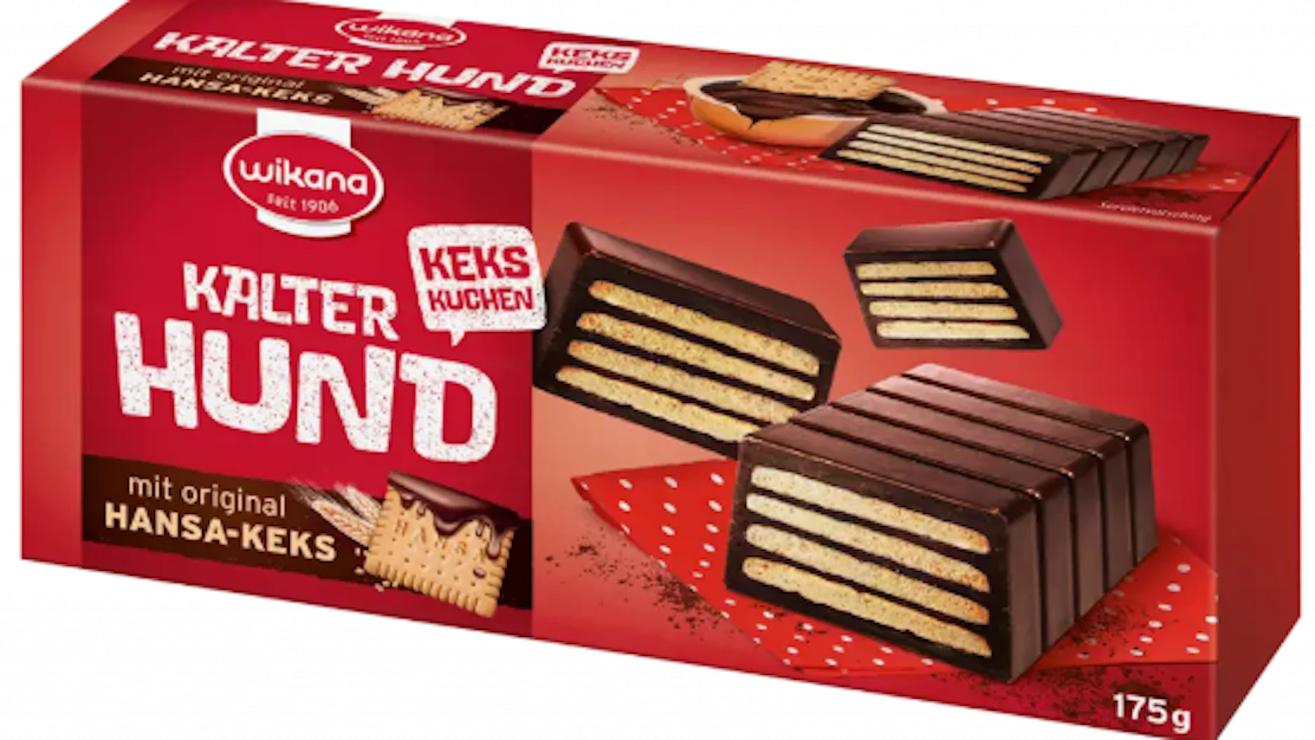 Kekshersteller Wikana aus Sachsen-Anhalt bietet Kalten Hund heute auch als Keks-Schoko-Riegel an. 