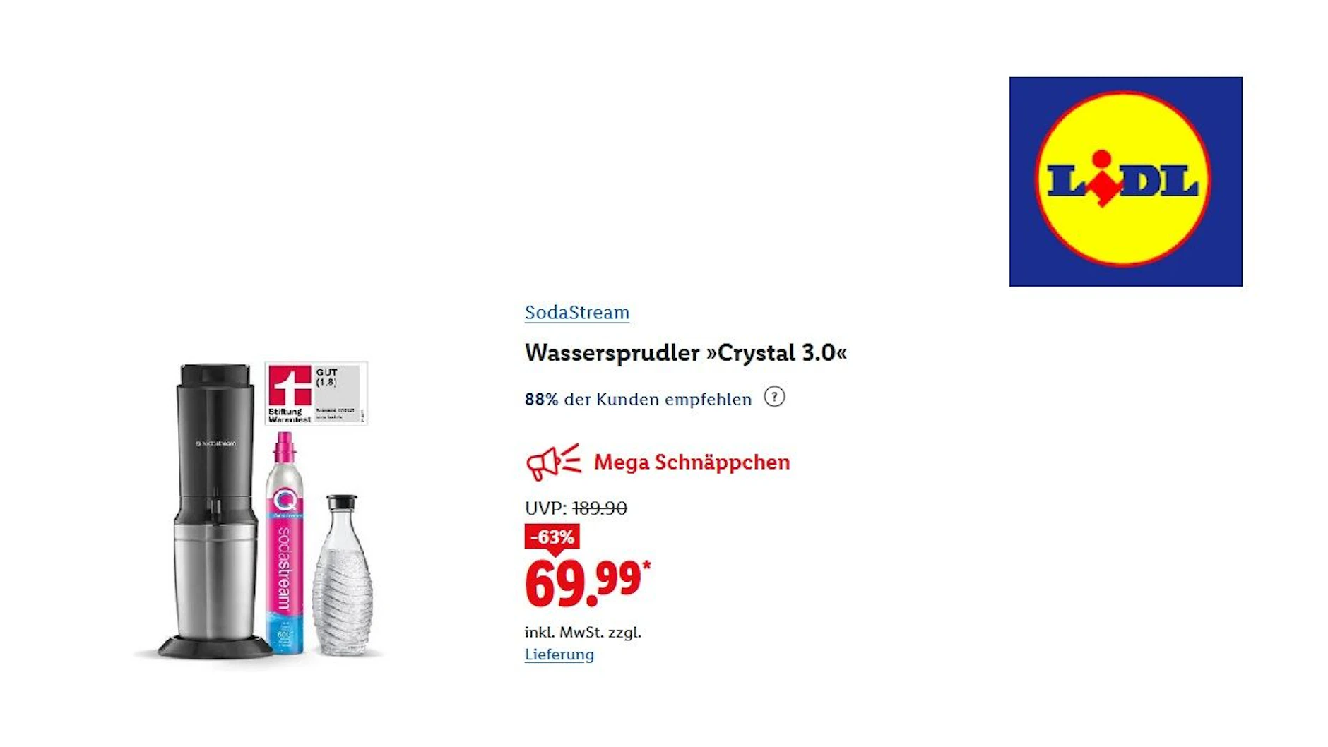 Wassersprudler von SodaStream
