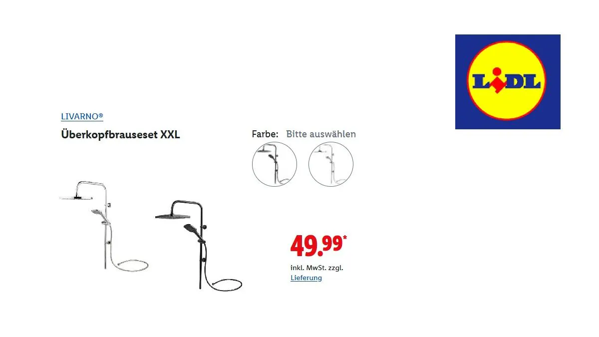 LIVARNO Überkopfbrauseset XXL