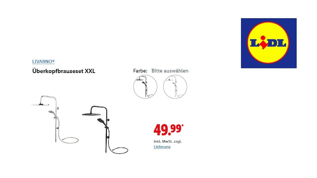 LIVARNO Überkopfbrauseset XXL