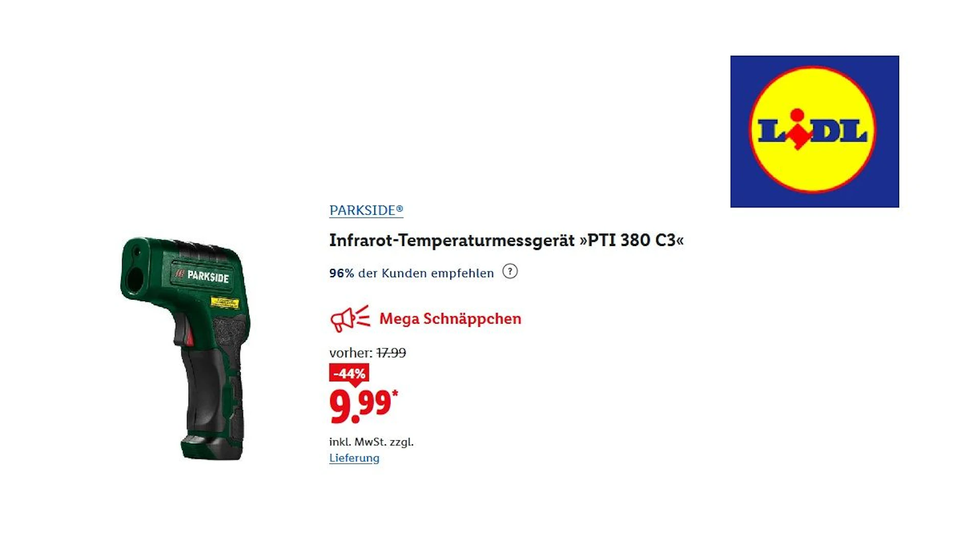 PARKSIDE Infrarot-Temperaturmessgerät