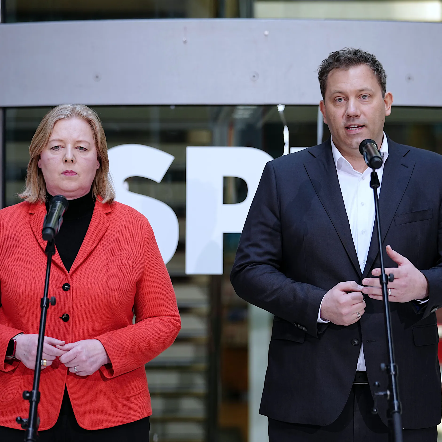 Pressekonferenz: Für SPD-Chefs ist Rücktritt kein Thema