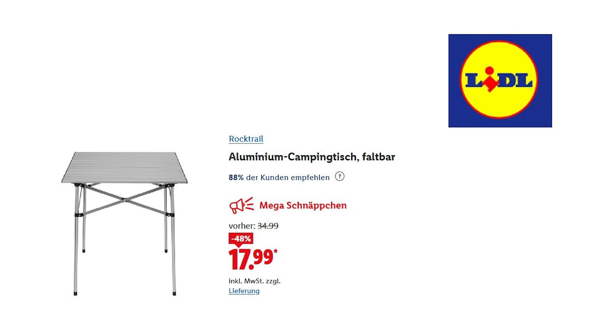 Aluminum-Campingtisch