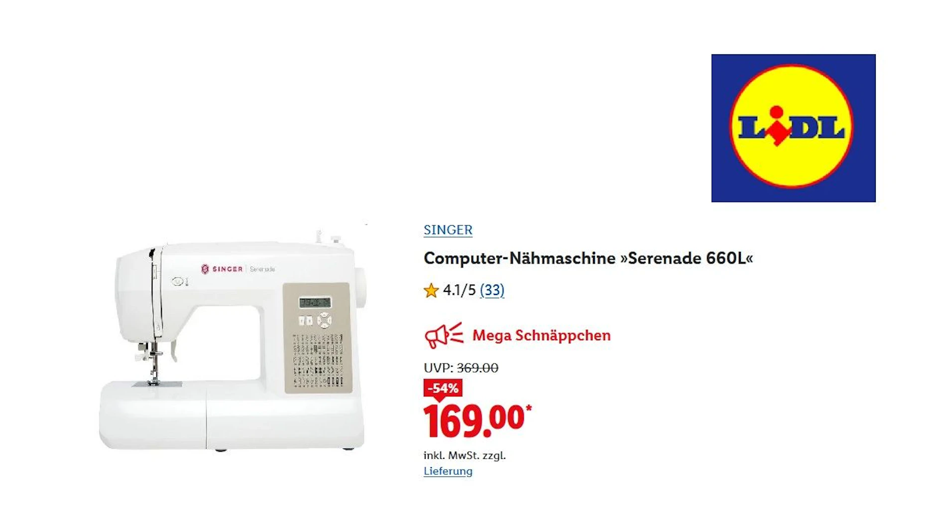 Computer-Nähmaschine von SINGER