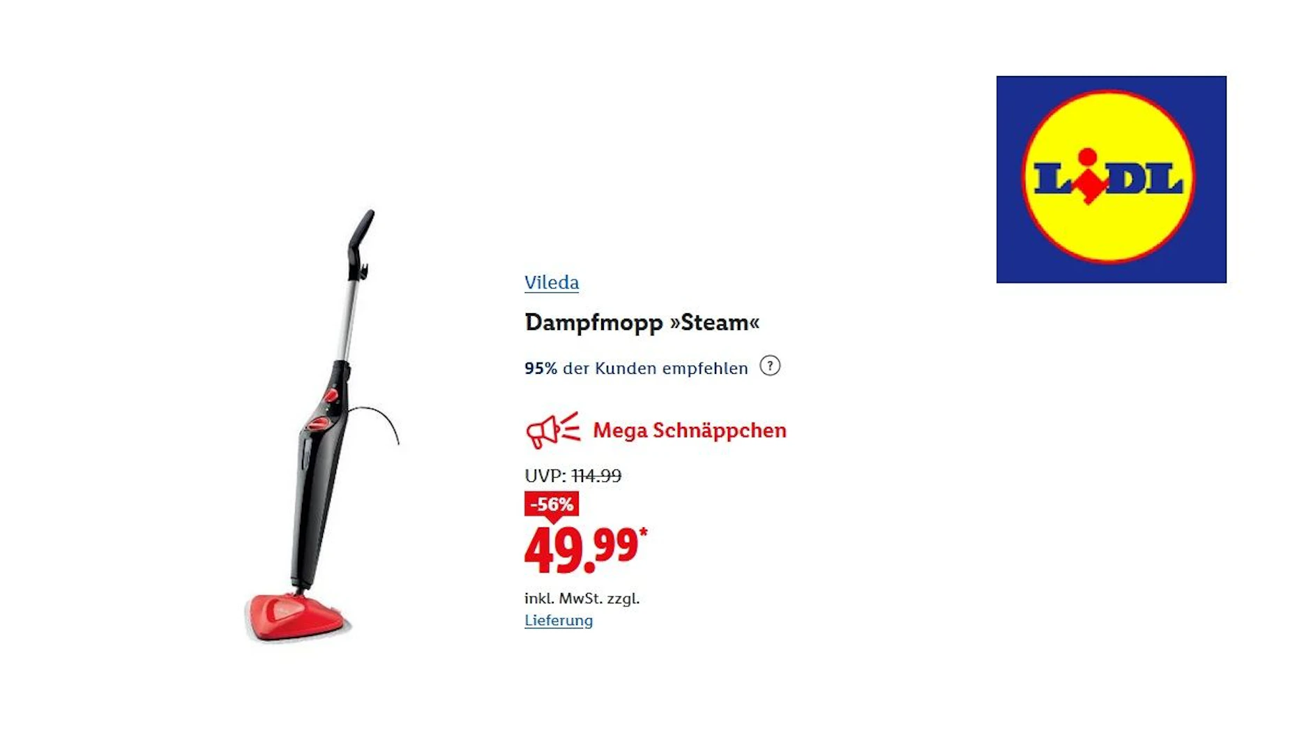 Vileda Dampfmopp „Steam“