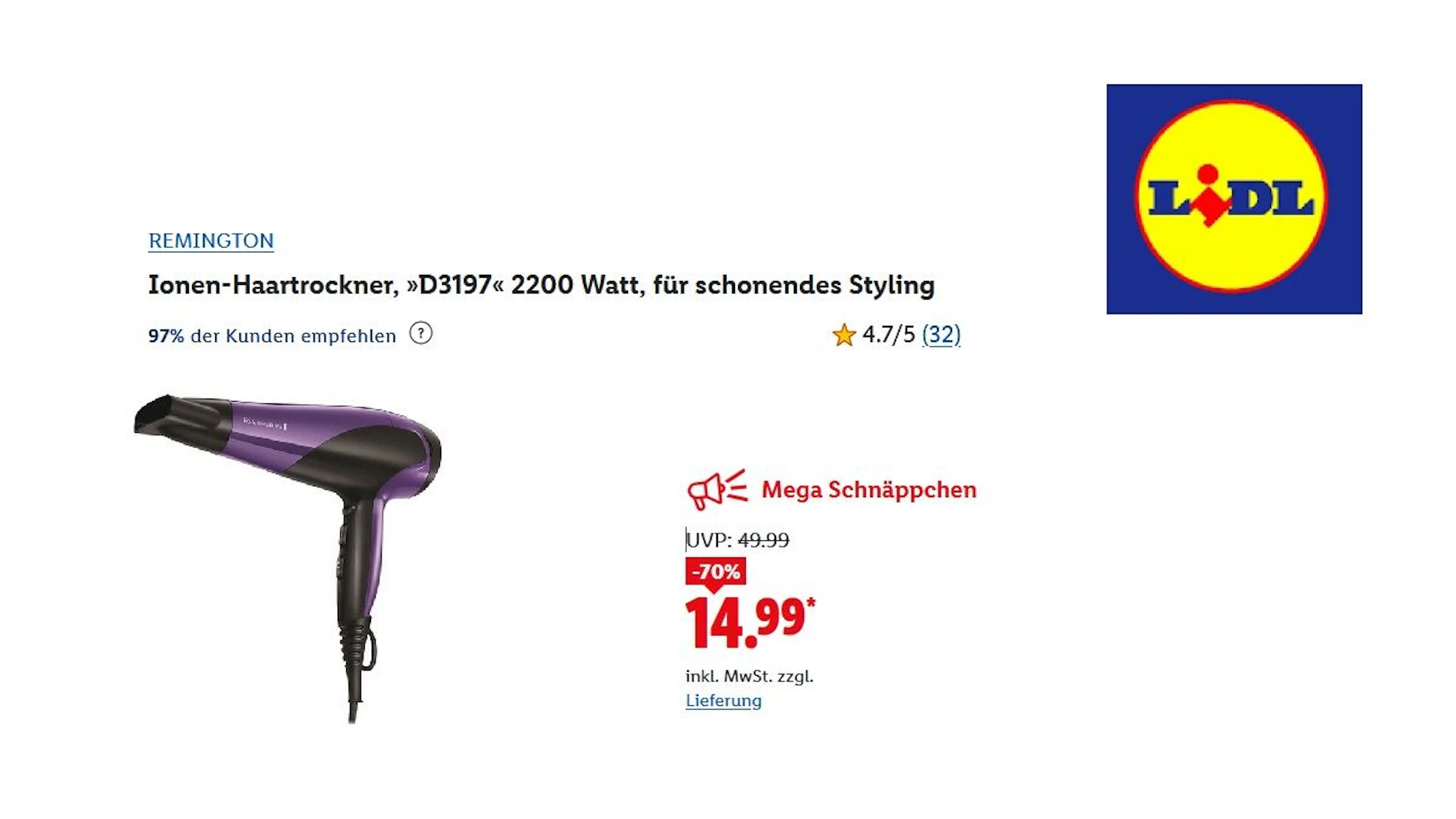 REMINGTON Ionen-Haartrockner