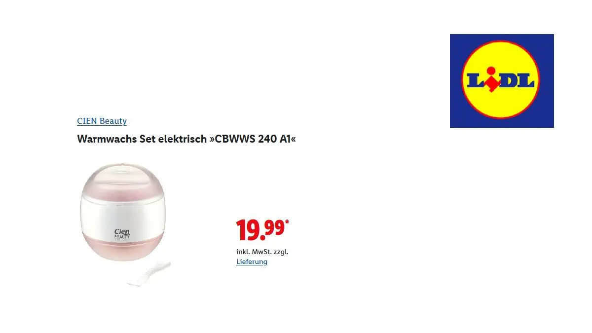 Elektrisches Warmwachs Set von CIEN Beauty