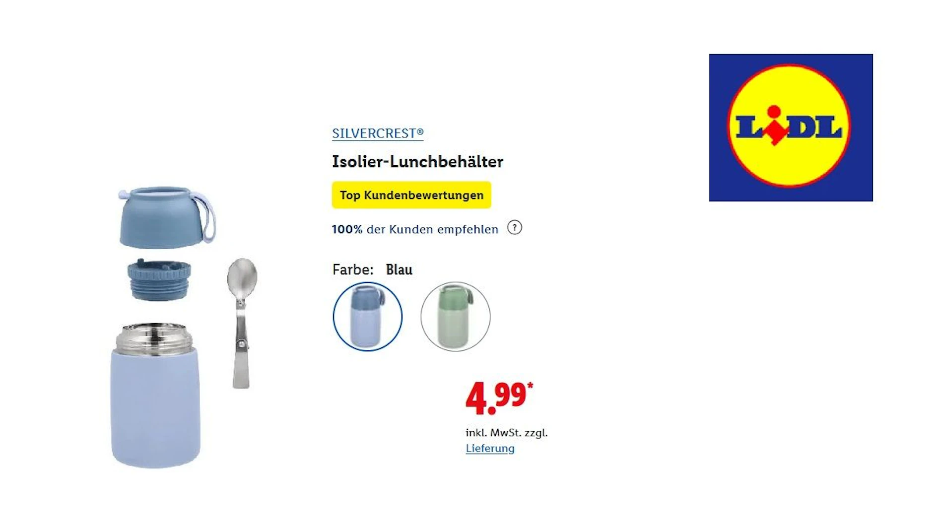 Isolier-Lunchbehälter von SILVERCREST