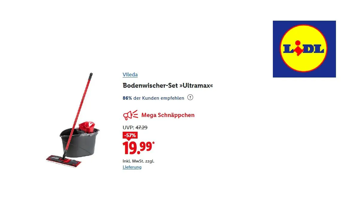 Vileda Bodenwischer-Set „Ultramax“