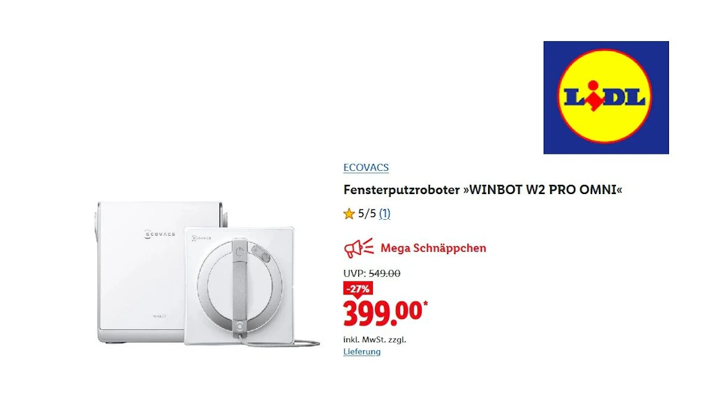 ECOVACS Fensterputzroboter „WINBOT W2 PRO OMNI“