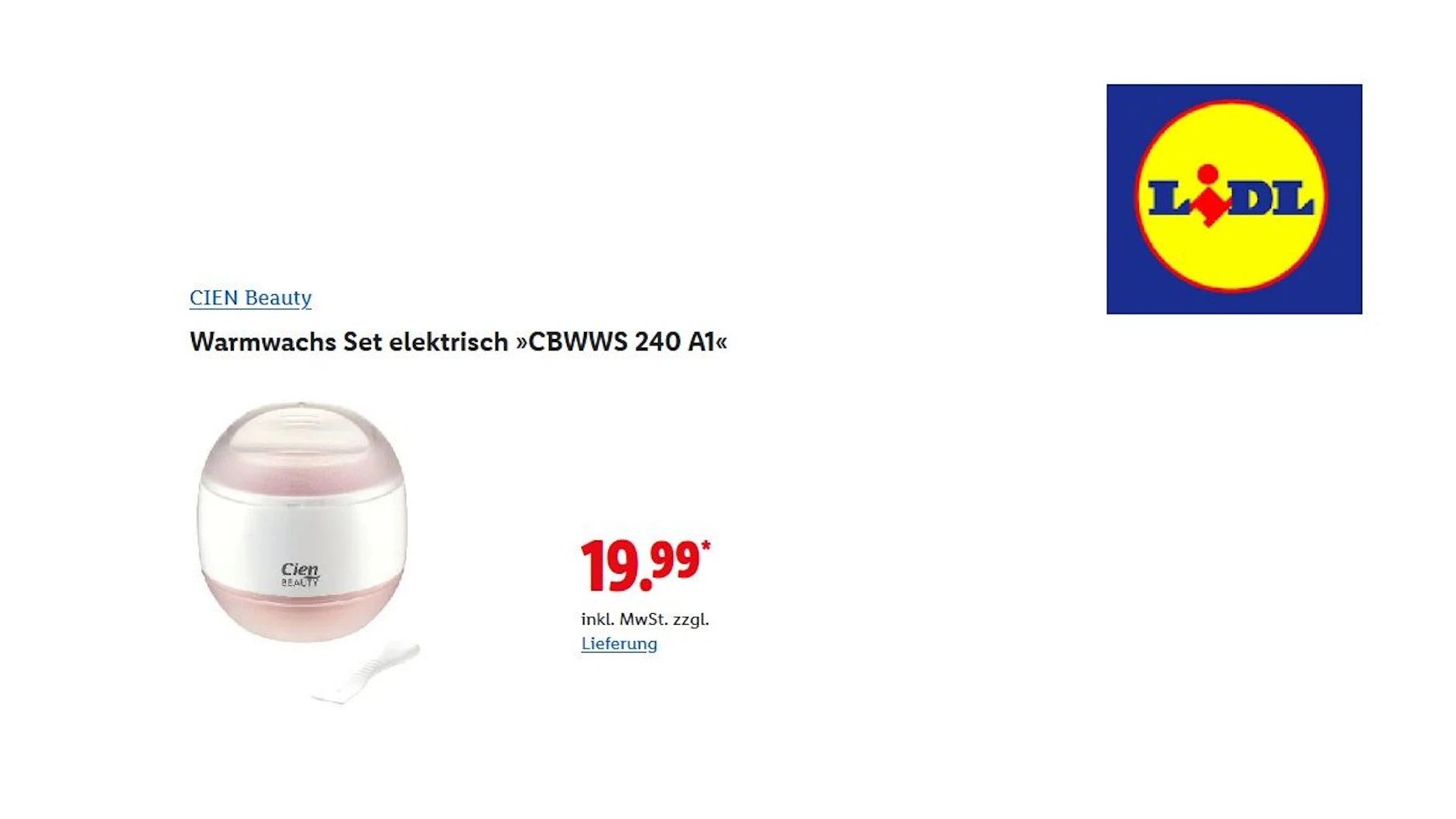Elektrisches Warmwachs Set von CIEN Beauty
