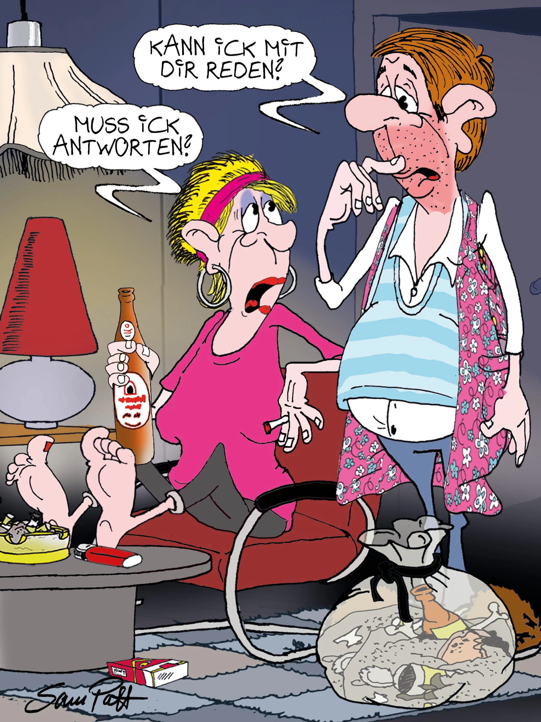 Der Cartoon des Tages kommt jeden Tag von unserem Zeichner Sam Paff aus Berlin.