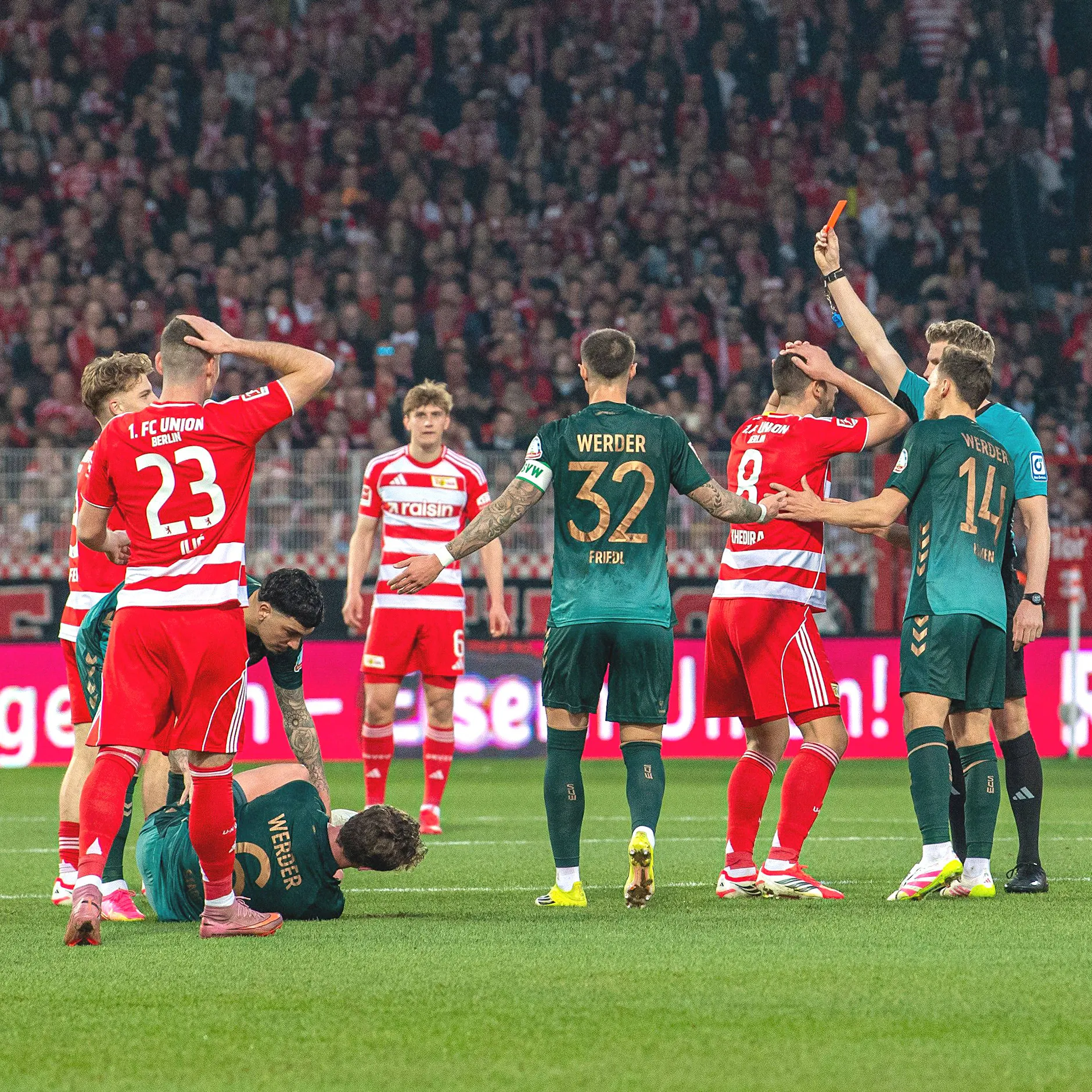 Union Berlin gegen Werder: Rote-Karten-Fluch an der Alten Försterei?