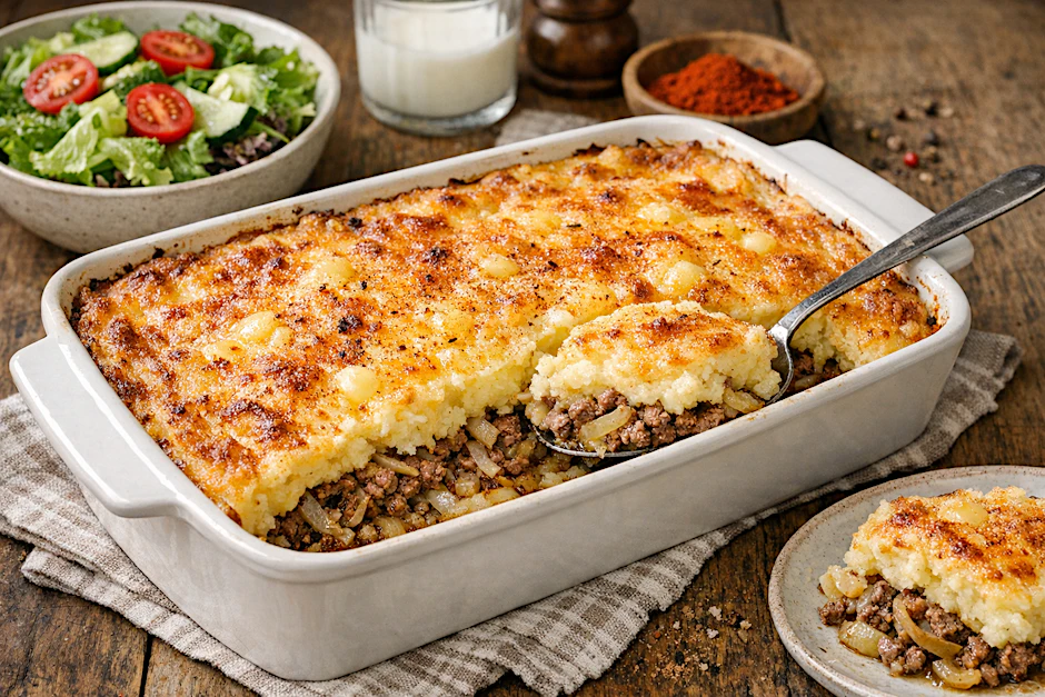 Leckerer Zwiebelauflauf mit Leberwurst: Was seltsam klingt, ist in Wirklichkeit nur die Ost-Variante des beliebten Shepherds Pie. Mehr lesen Sie im Rezept.