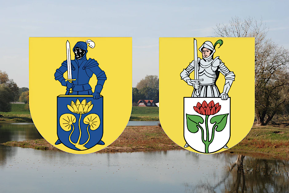 30 Jahre lang hing der falsche Heilige im Wappen: Jetzt dürfen die Bürger entscheiden, wie das Wappen aussehen soll.