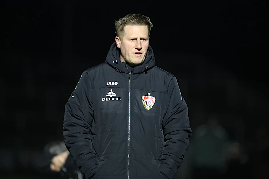 BFC-Trainer Sven Körner hatte beim 0:1 gegen Luckenwalde einen schweren Abend.