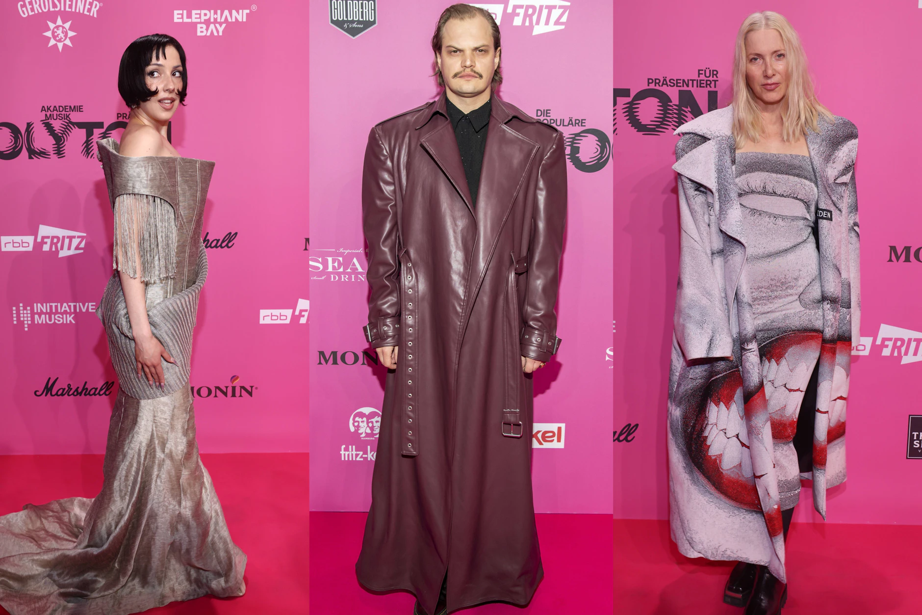 Pinker Teppich beim Polyton-Preis: Die deutsche Musikszene feiert.