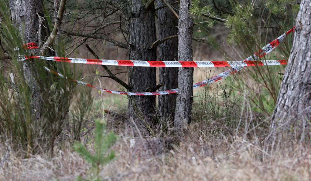 Arbeiter entdecken menschliche Knochen bei Waren