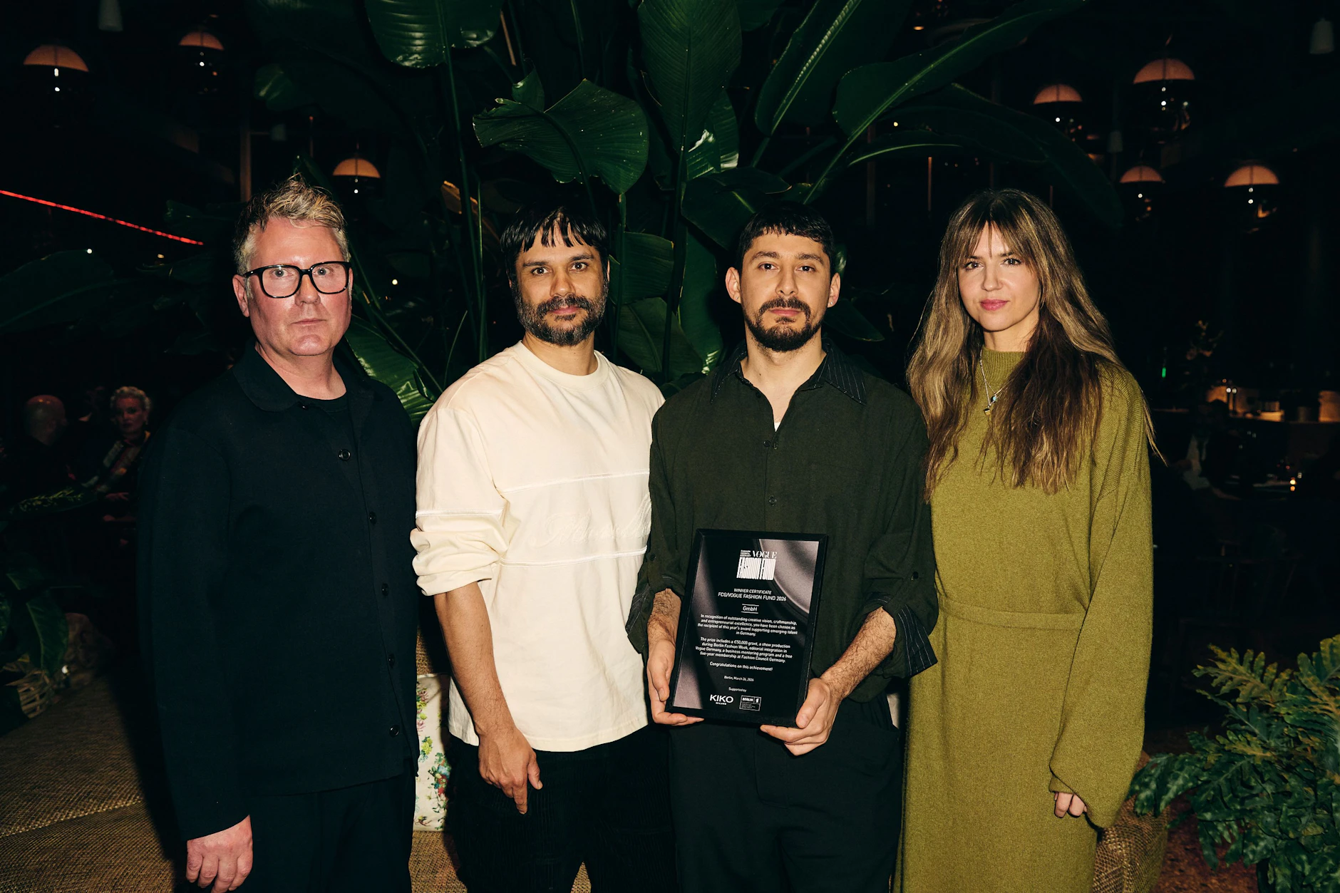 Scott Lipinski (FCG), Benjamin A. Huseby (GmbH), Serhat Işık (GmbH), Kerstin Weng (Vogue Germany)