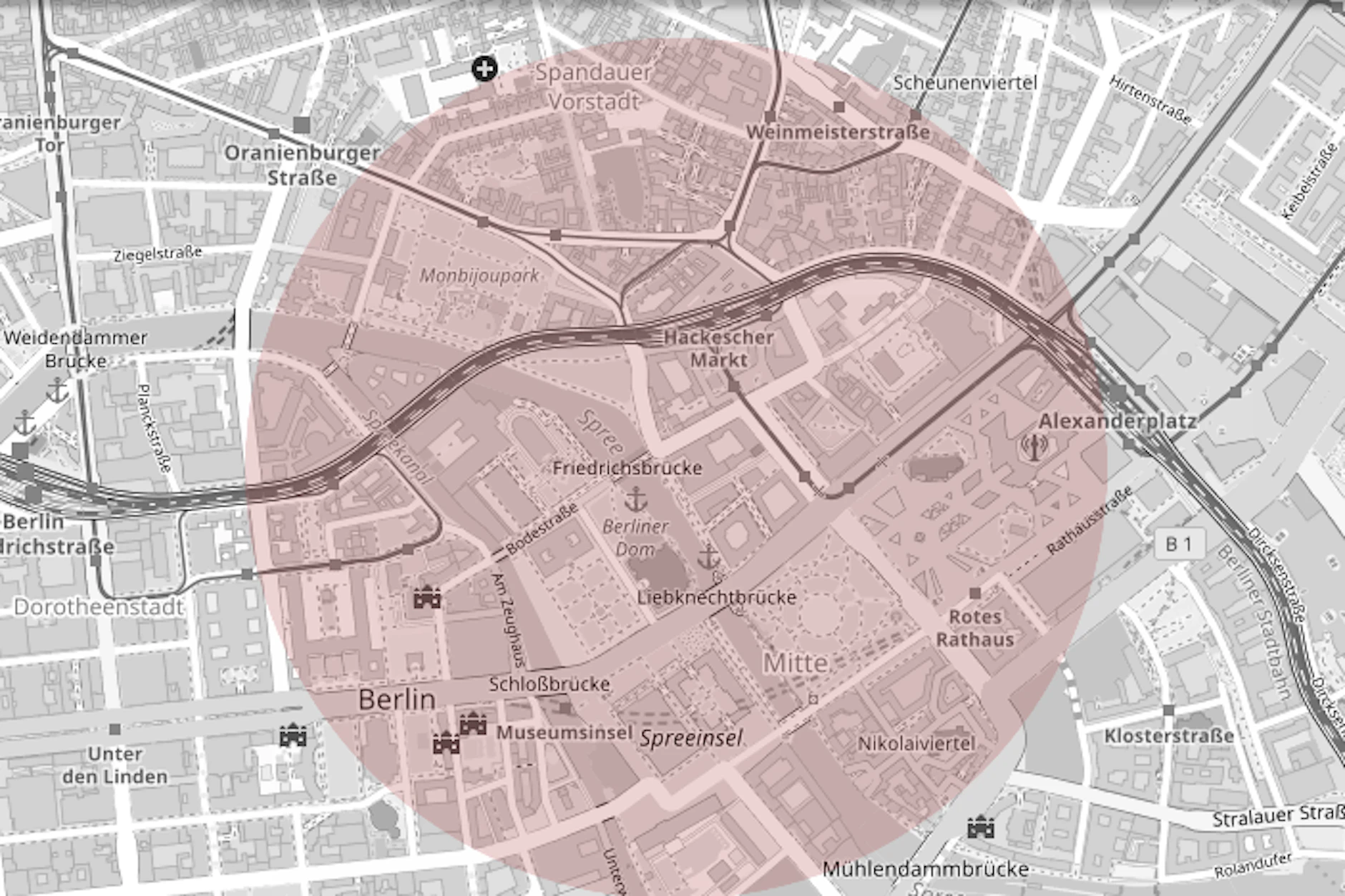 Dieser Bereich ist von dem Stromausfall betroffen.